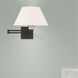 Allison 25 inch 100.00 watt Black Swing Arm Wall Lamp Wall Light